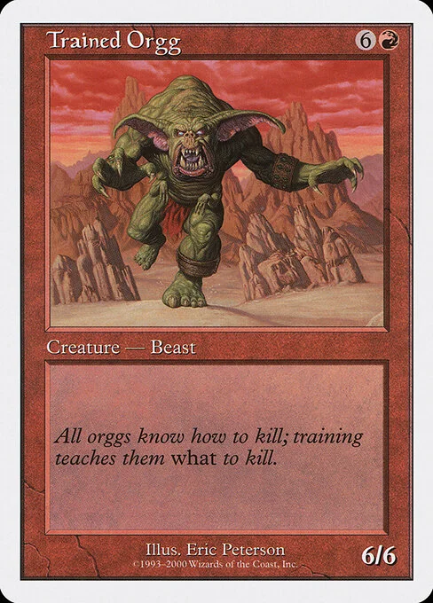 Trained Orgg, carta Magic di tipo Creature — Orgg illustrata da Eric Peterson