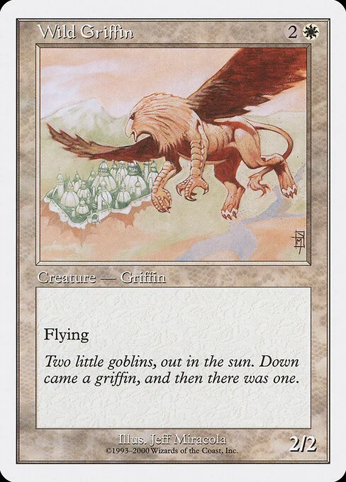 Wild Griffin, carta Magic di tipo Creature — Griffin illustrata da Jeff Miracola
