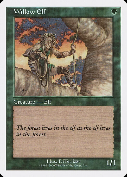 Willow Elf, carta Magic di tipo Creature — Elf illustrata da DiTerlizzi
