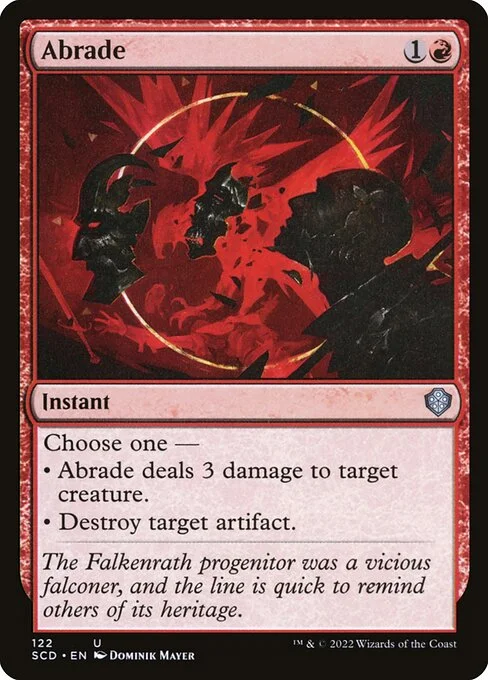 Abrade, carta Magic di tipo Instant illustrata da Dominik Mayer