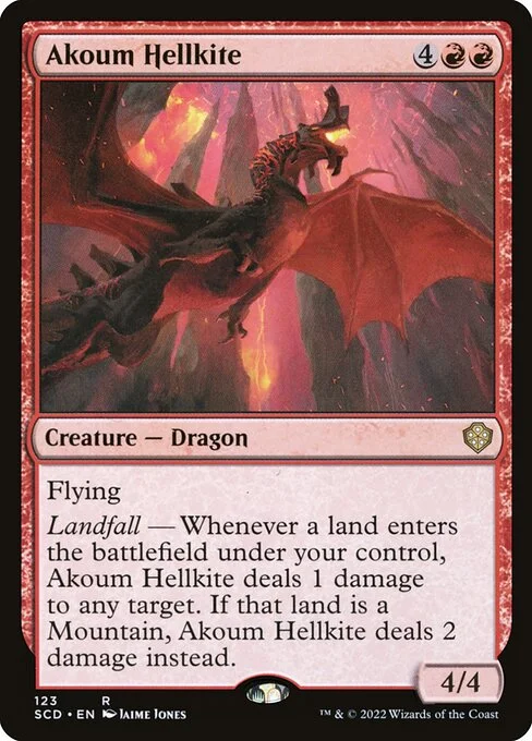 Akoum Hellkite, carta Magic di tipo Creature — Dragon illustrata da Jaime Jones