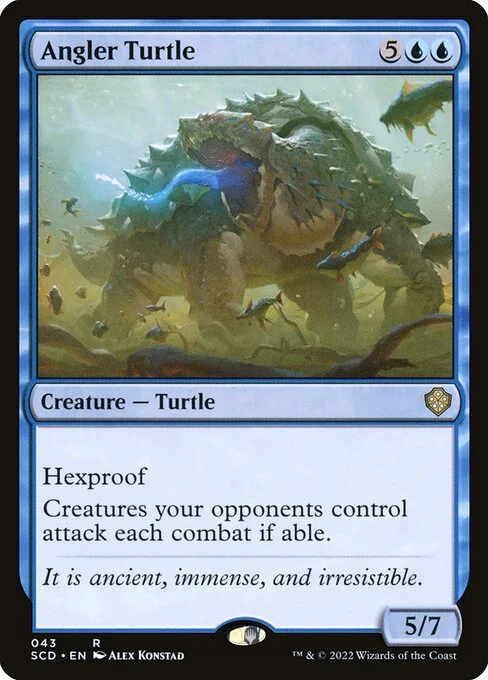 Angler Turtle, carta Magic di tipo Creature — Turtle illustrata da Alex Konstad