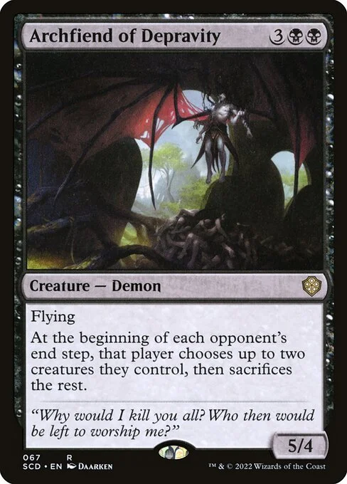 Archfiend of Depravity, carta Magic di tipo Creature — Demon illustrata da Daarken