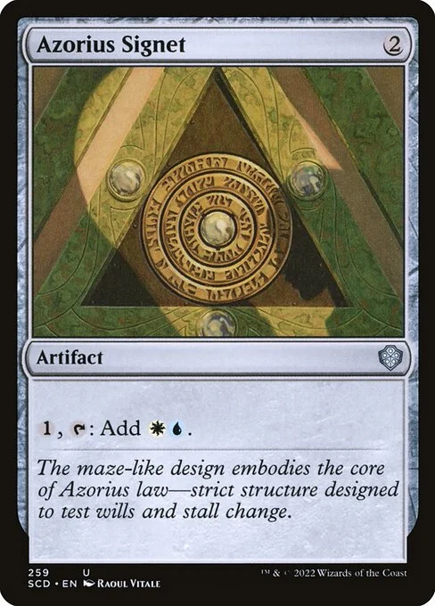 Azorius Signet, carta Magic di tipo Artifact illustrata da Raoul Vitale