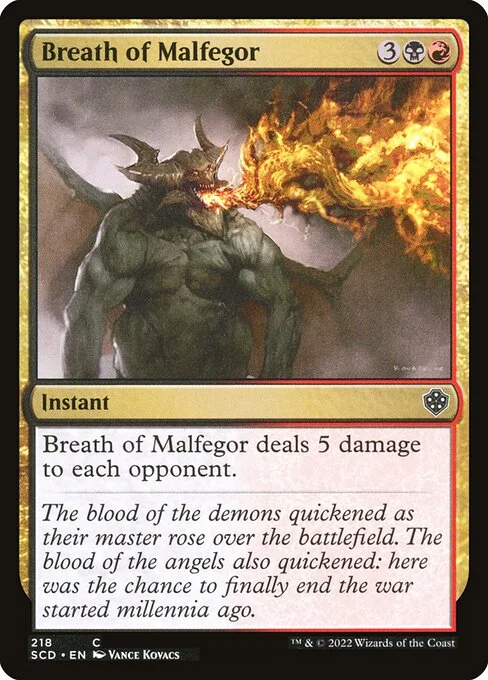 Breath of Malfegor, carta Magic di tipo Instant illustrata da Vance Kovacs