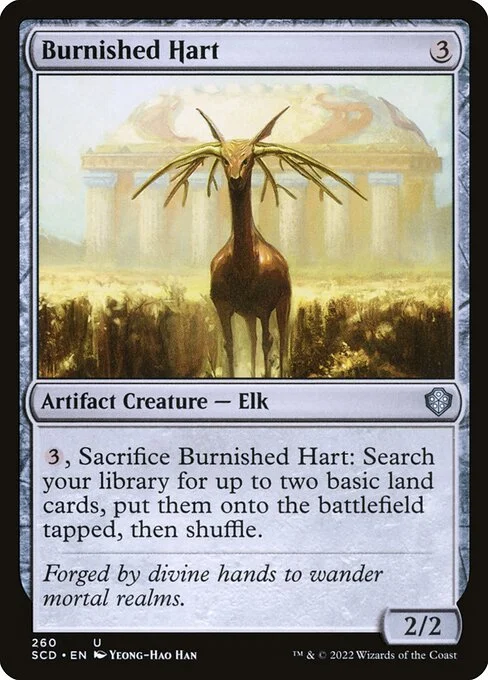 Burnished Hart, carta Magic di tipo Artifact Creature — Elk illustrata da Yeong-Hao Han