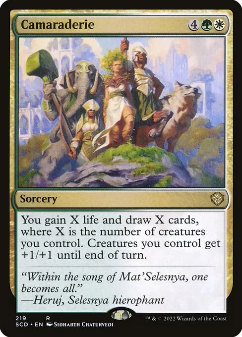 Camaraderie, carta Magic di tipo Sorcery illustrata da Sidharth Chaturvedi
