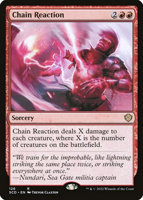 Chain Reaction, carta Magic di tipo Sorcery illustrata da Trevor Claxton