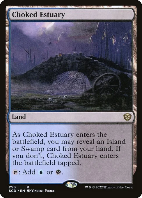 Choked Estuary, carta Magic di tipo Land illustrata da Vincent Proce