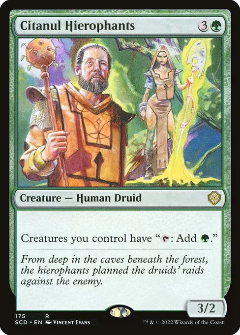 Citanul Hierophants, carta Magic di tipo Creature — Human Druid illustrata da Vincent Evans