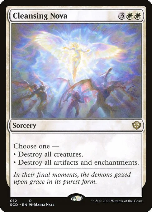 Cleansing Nova, carta Magic di tipo Sorcery illustrata da Marta Nael