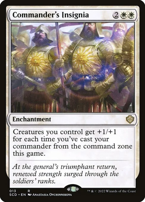 Commander's Insignia, carta Magic di tipo Enchantment illustrata da Anastasia Ovchinnikova