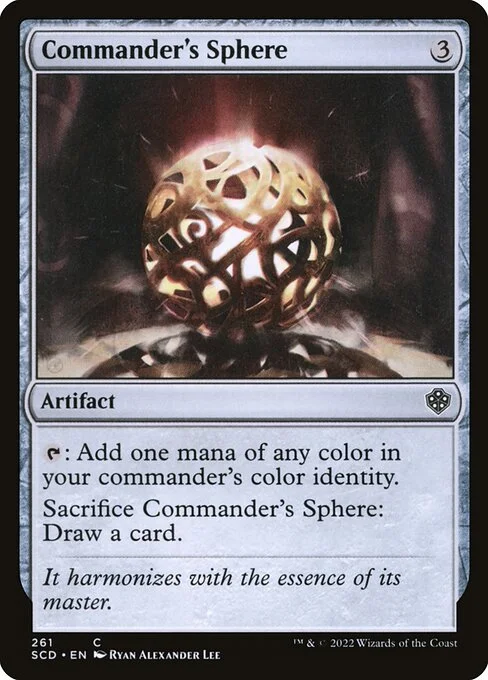 Commander's Sphere, carta Magic di tipo Artifact illustrata da Ryan Alexander Lee