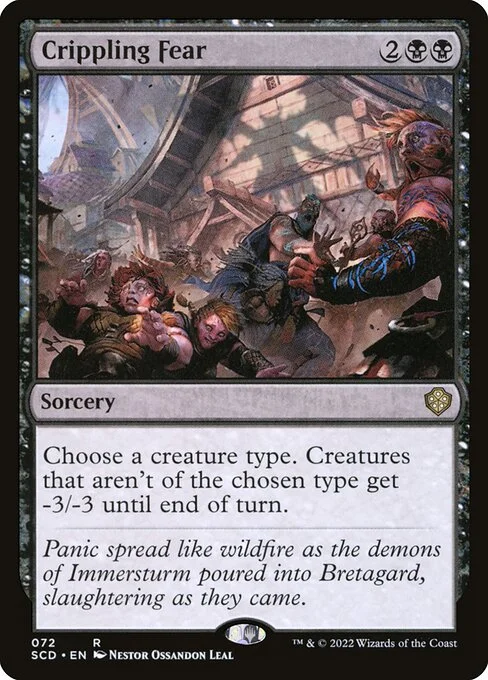 Crippling Fear, carta Magic di tipo Sorcery illustrata da Néstor Ossandón Leal