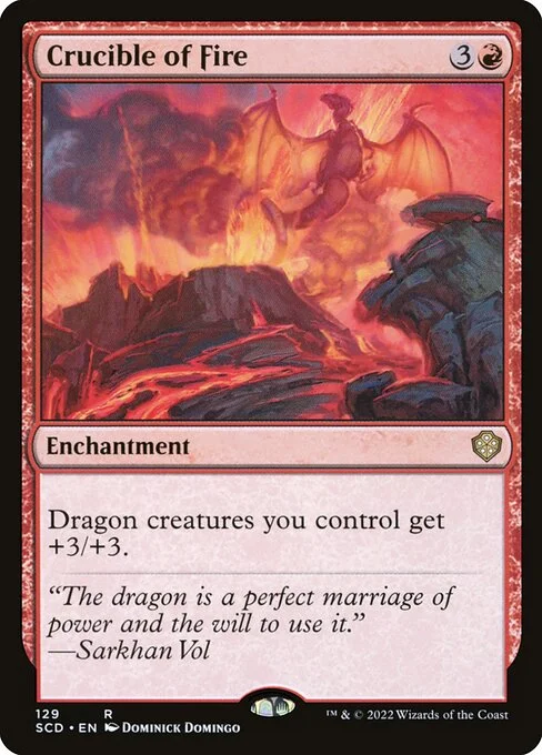 Crucible of Fire, carta Magic di tipo Enchantment illustrata da Dominick Domingo