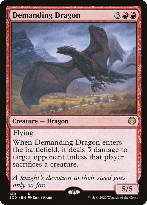 Demanding Dragon, carta Magic di tipo Creature — Dragon illustrata da Chris Rahn