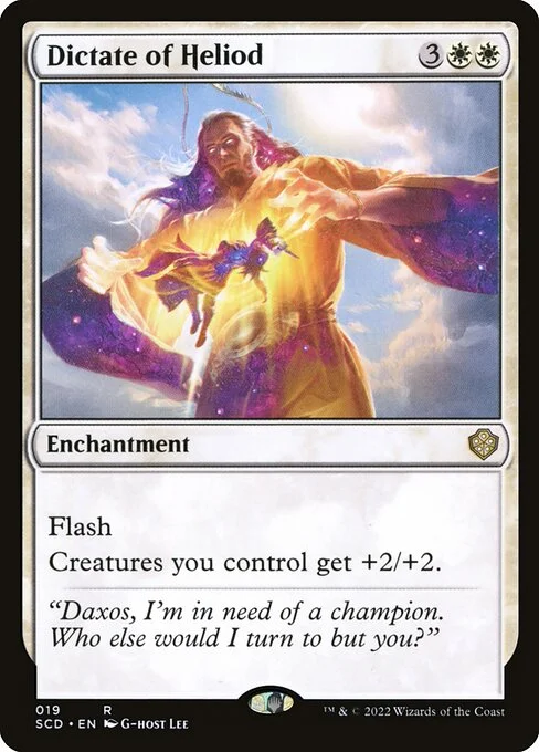 Dictate of Heliod, carta Magic di tipo Enchantment illustrata da G-host Lee