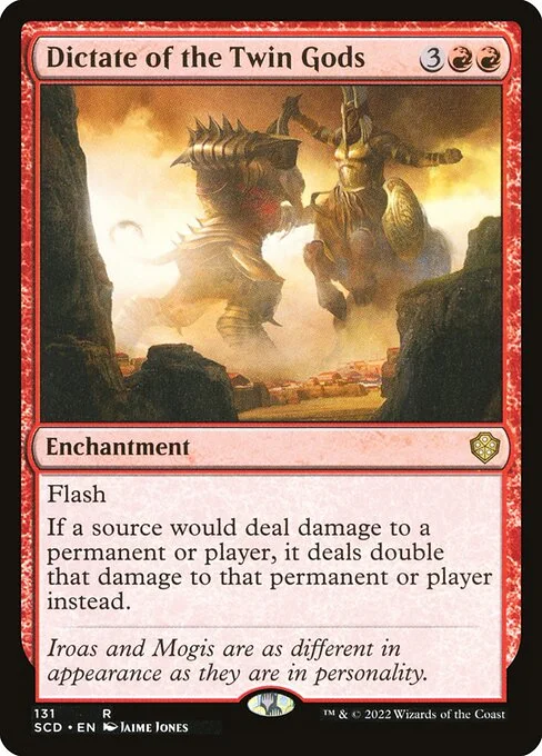 Dictate of the Twin Gods, carta Magic di tipo Enchantment illustrata da Jaime Jones