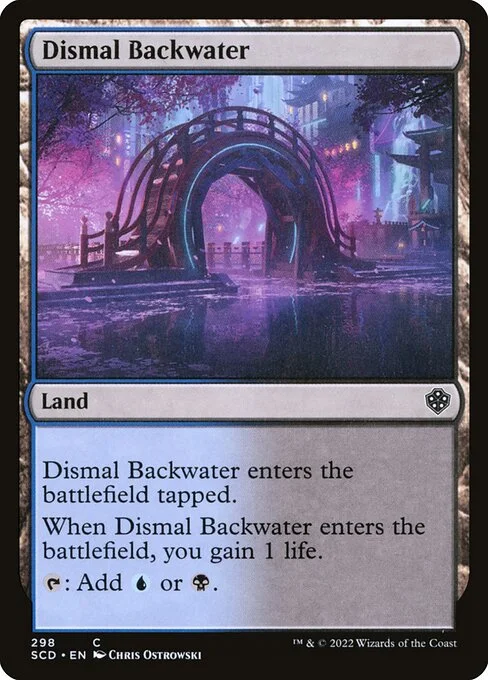 Dismal Backwater, carta Magic di tipo Land illustrata da Chris Ostrowski