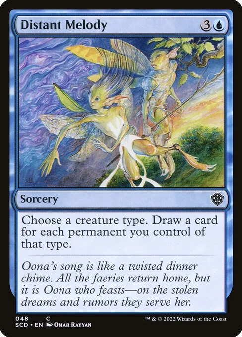 Distant Melody, carta Magic di tipo Sorcery illustrata da Omar Rayyan