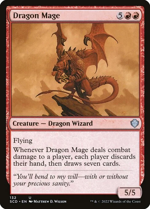 Dragon Mage, carta Magic di tipo Creature — Dragon Wizard illustrata da Matthew D. Wilson