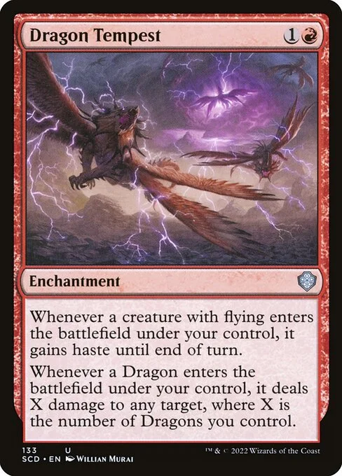 Dragon Tempest, carta Magic di tipo Enchantment illustrata da Willian Murai