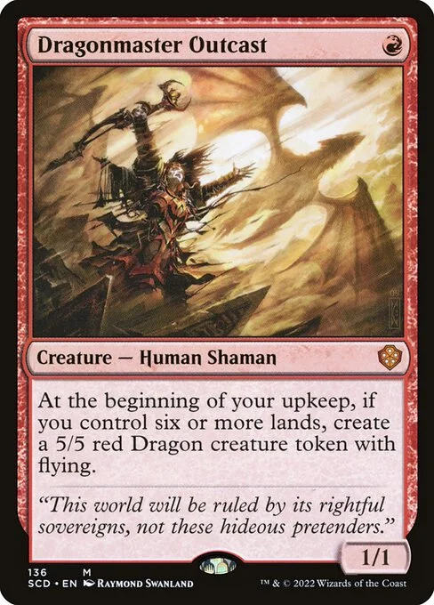 Dragonmaster Outcast, carta Magic di tipo Creature — Human Shaman illustrata da Raymond Swanland