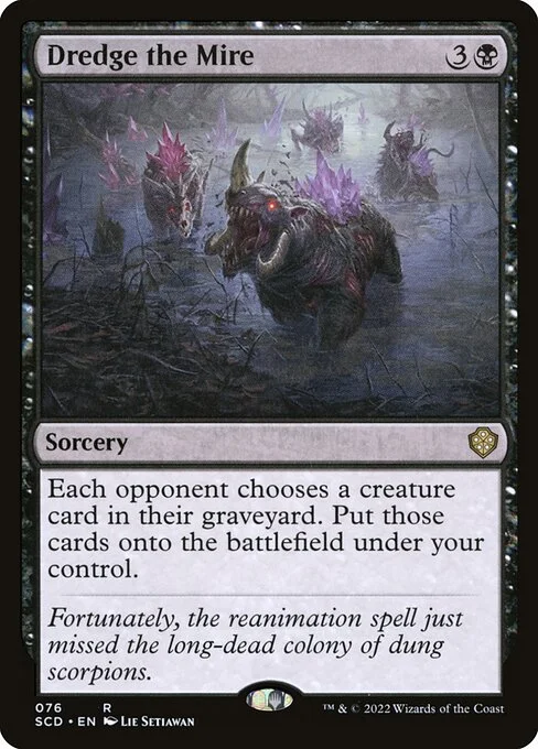 Dredge the Mire, carta Magic di tipo Sorcery illustrata da Lie Setiawan