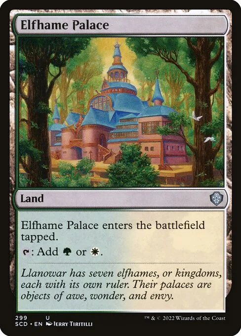 Elfhame Palace, carta Magic di tipo Land illustrata da Jerry Tiritilli