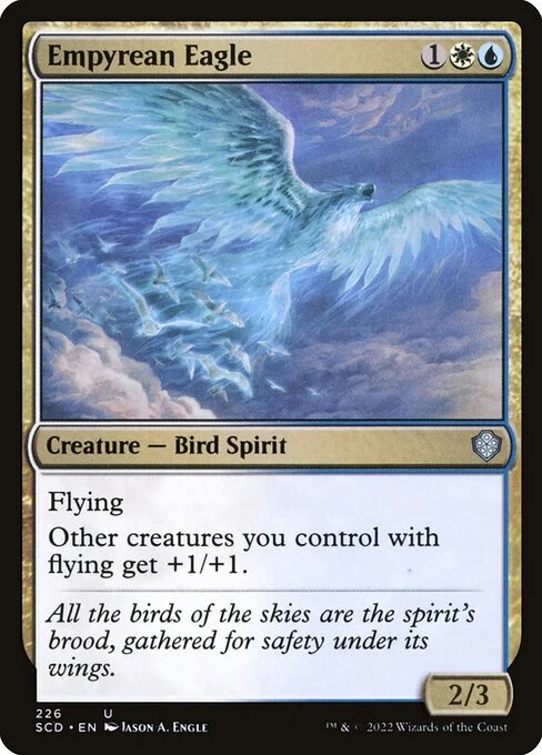 Empyrean Eagle, carta Magic di tipo Creature — Bird Spirit illustrata da Jason A. Engle