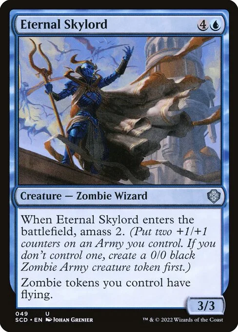 Eternal Skylord, carta Magic di tipo Creature — Zombie Wizard illustrata da Johan Grenier