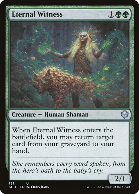 Eternal Witness, carta Magic di tipo Creature — Human Shaman illustrata da Chris Rahn