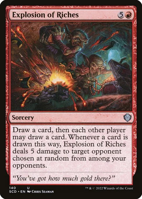 Explosion of Riches, carta Magic di tipo Sorcery illustrata da Chris Seaman