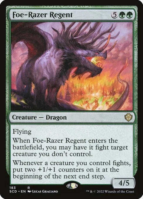 Foe-Razer Regent, carta Magic di tipo Creature — Dragon illustrata da Lucas Graciano