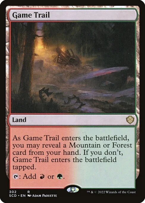 Game Trail, carta Magic di tipo Land illustrata da Adam Paquette