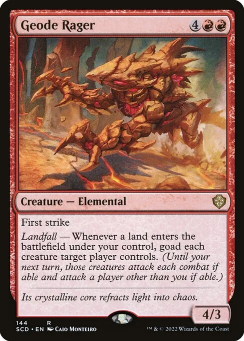 Geode Rager, carta Magic di tipo Creature — Elemental illustrata da Caio Monteiro