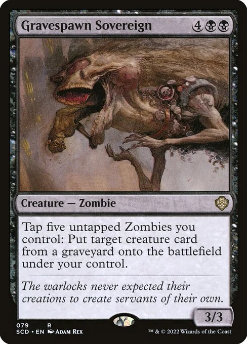 Gravespawn Sovereign, carta Magic di tipo Creature — Zombie illustrata da Adam Rex