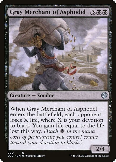Gray Merchant of Asphodel, carta Magic di tipo Creature — Zombie illustrata da Scott Murphy