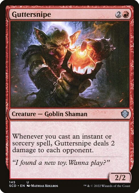 Guttersnipe, carta Magic di tipo Creature — Goblin Shaman illustrata da Mathias Kollros
