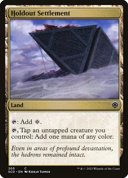 Holdout Settlement, carta Magic di tipo Land illustrata da Kieran Yanner