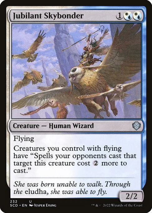 Jubilant Skybonder, carta Magic di tipo Creature — Human Wizard illustrata da Jesper Ejsing