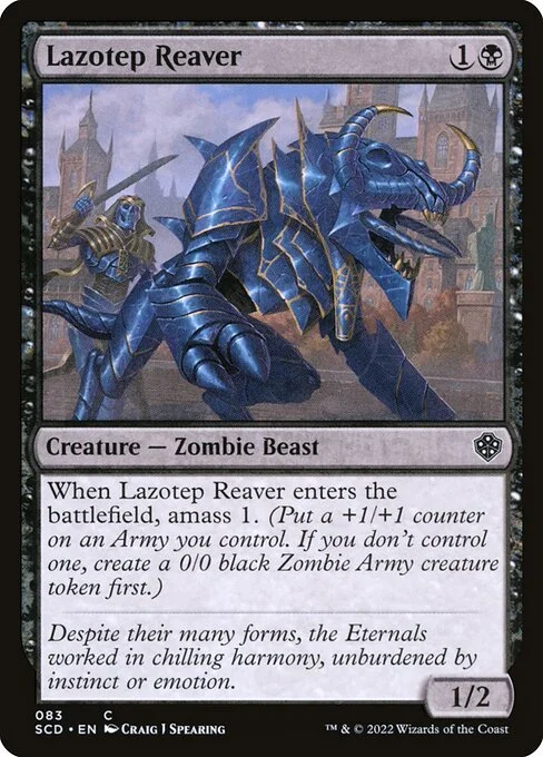 Lazotep Reaver, carta Magic di tipo Creature — Zombie Beast illustrata da Craig J Spearing