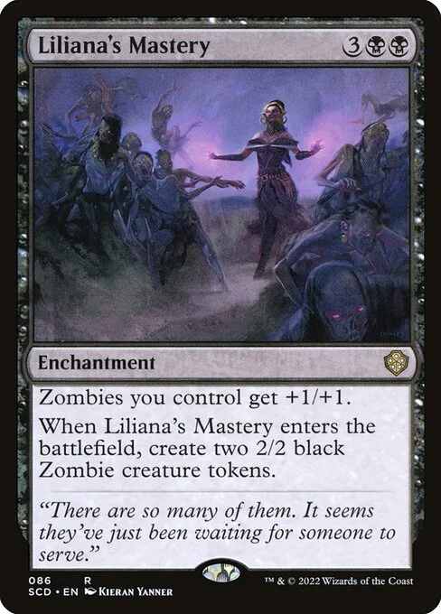 Liliana's Mastery, carta Magic di tipo Enchantment illustrata da Kieran Yanner