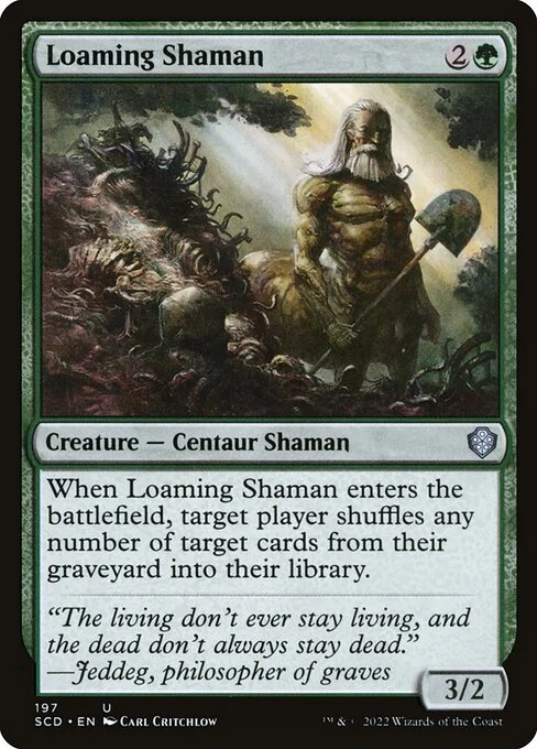 Loaming Shaman, carta Magic di tipo Creature — Centaur Shaman illustrata da Carl Critchlow