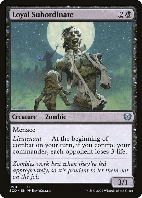 Loyal Subordinate, carta Magic di tipo Creature — Zombie illustrata da Kev Walker
