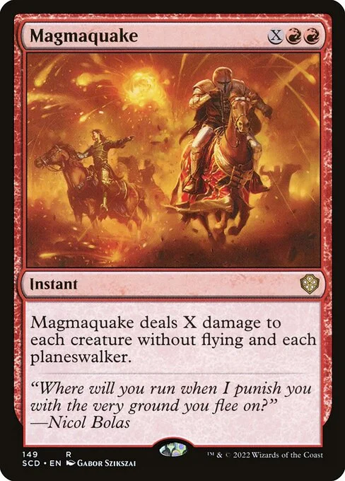 Magmaquake, carta Magic di tipo Instant illustrata da Gabor Szikszai