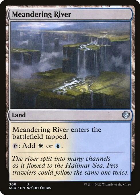 Meandering River, carta Magic di tipo Land illustrata da Cliff Childs