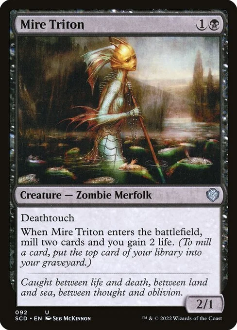 Mire Triton, carta Magic di tipo Creature — Zombie Merfolk illustrata da Seb McKinnon