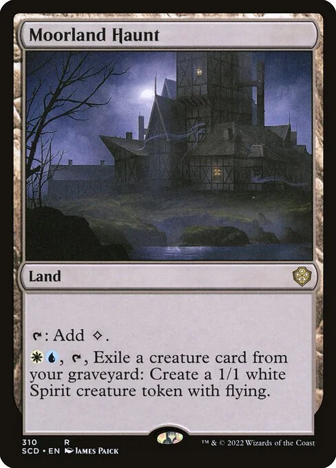 Moorland Haunt, carta Magic di tipo Land illustrata da James Paick