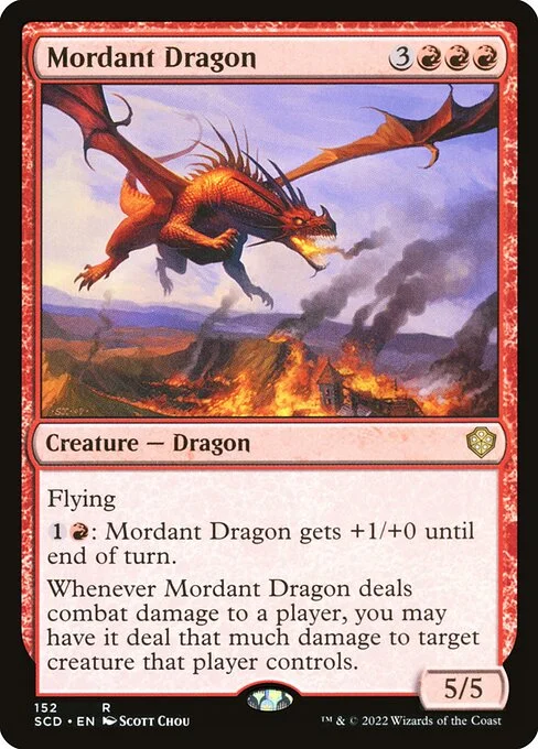 Mordant Dragon, carta Magic di tipo Creature — Dragon illustrata da Scott Chou